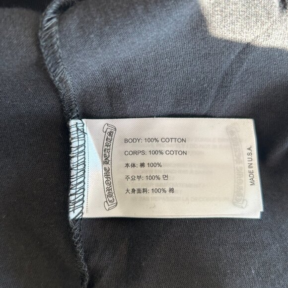 Chrome Hearts Black & Pink Neck Logo Longsleeve T-Shirt - Picture 4 of 7